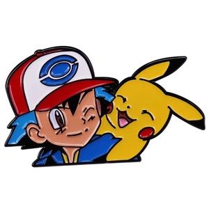 Pokémon Characters Enamel Pin Ash Ketchum Pikachu Pokemon Cartoon Badge Fan Gift